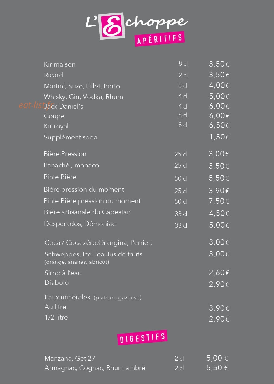 l'echoppe — carte page 6