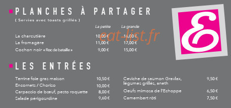 l'echoppe — carte page 1