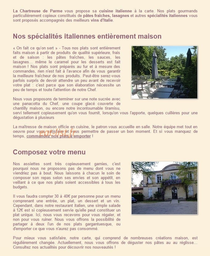 La Chartreuse de Parme — carte page 1
