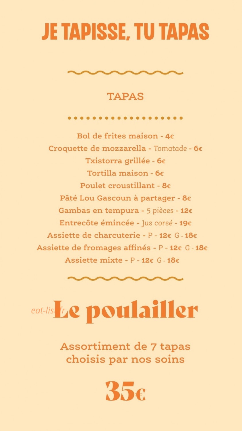 La Guinguette du Coq — carte page 2