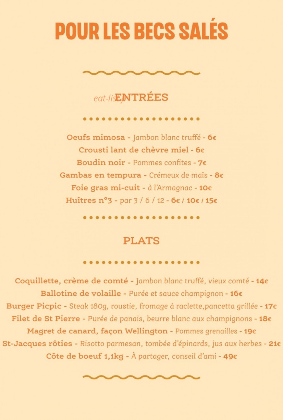 La Guinguette du Coq — carte page 3