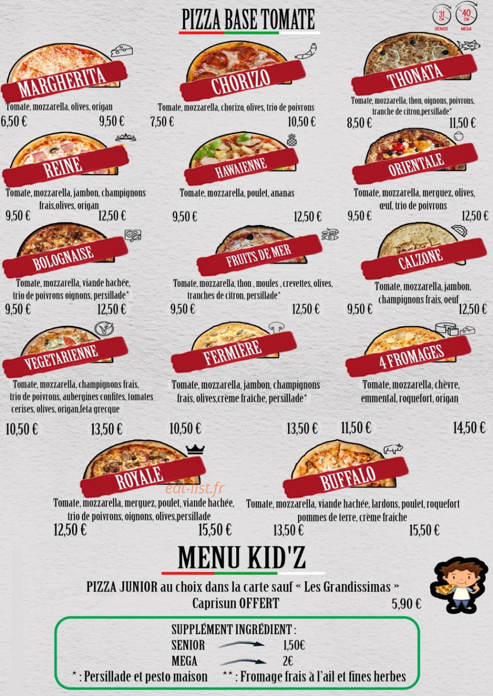 Milano Pizza — carte page 2