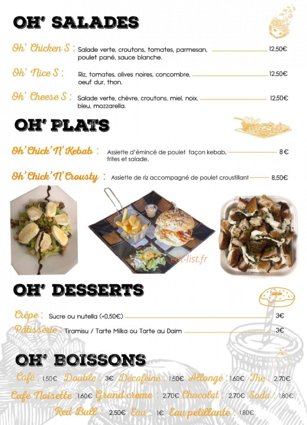 Oh'Resto — carte page 2