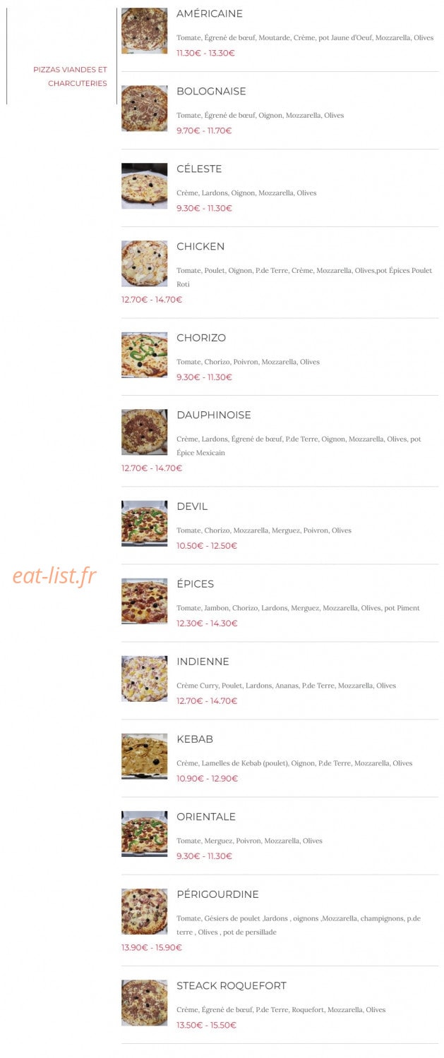 Pizza hot — carte page 4
