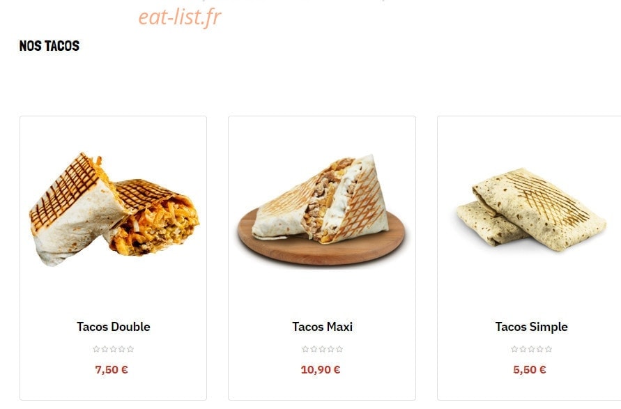 Quick Food — carte page 2
