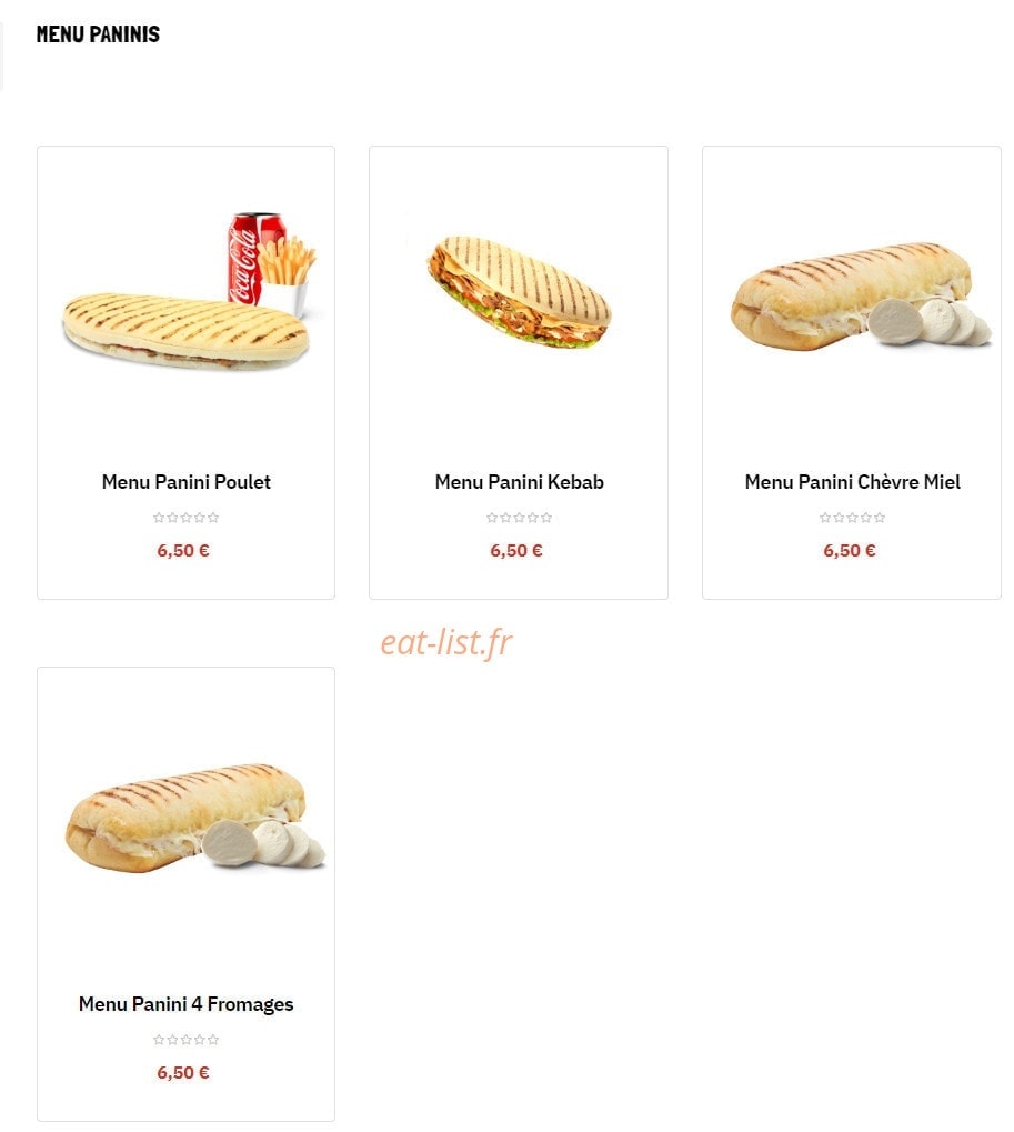 Quick Food — carte page 10