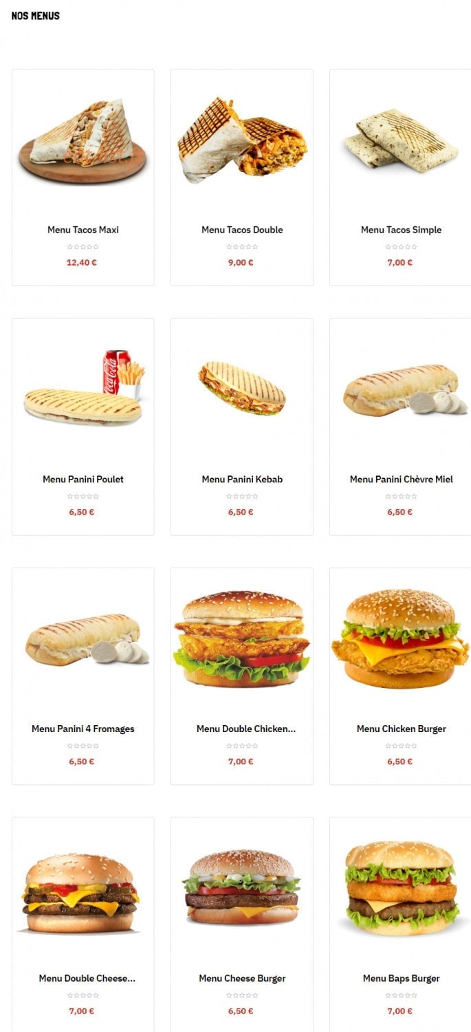 Quick Food — carte page 6
