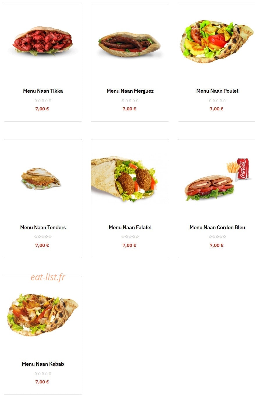 Quick Food — carte page 7