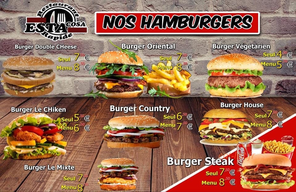 Restaurant Esta Cosa — carte page 1