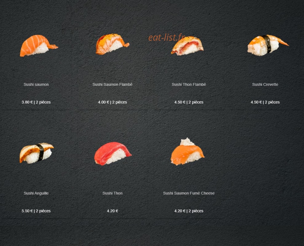 Sushi Forêt — carte page 4