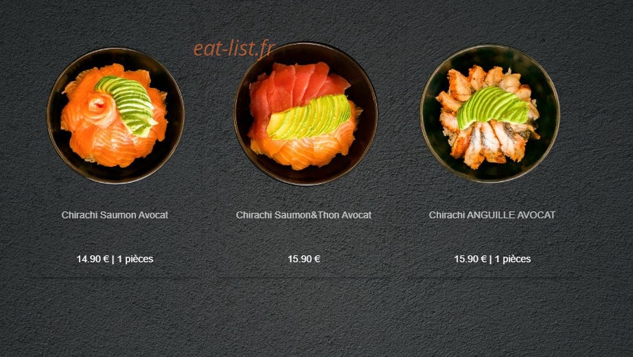Sushi Forêt — carte page 11