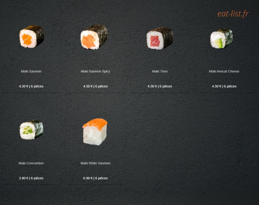 Sushi Forêt — carte page 5