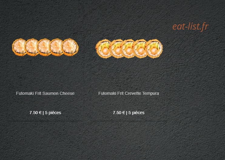 Sushi Forêt — carte page 8