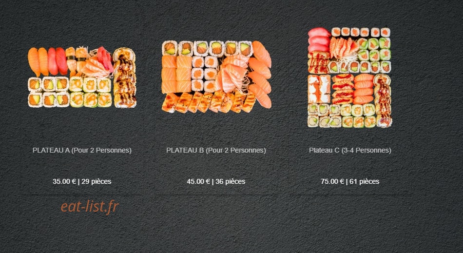 Sushi Forêt — carte page 15