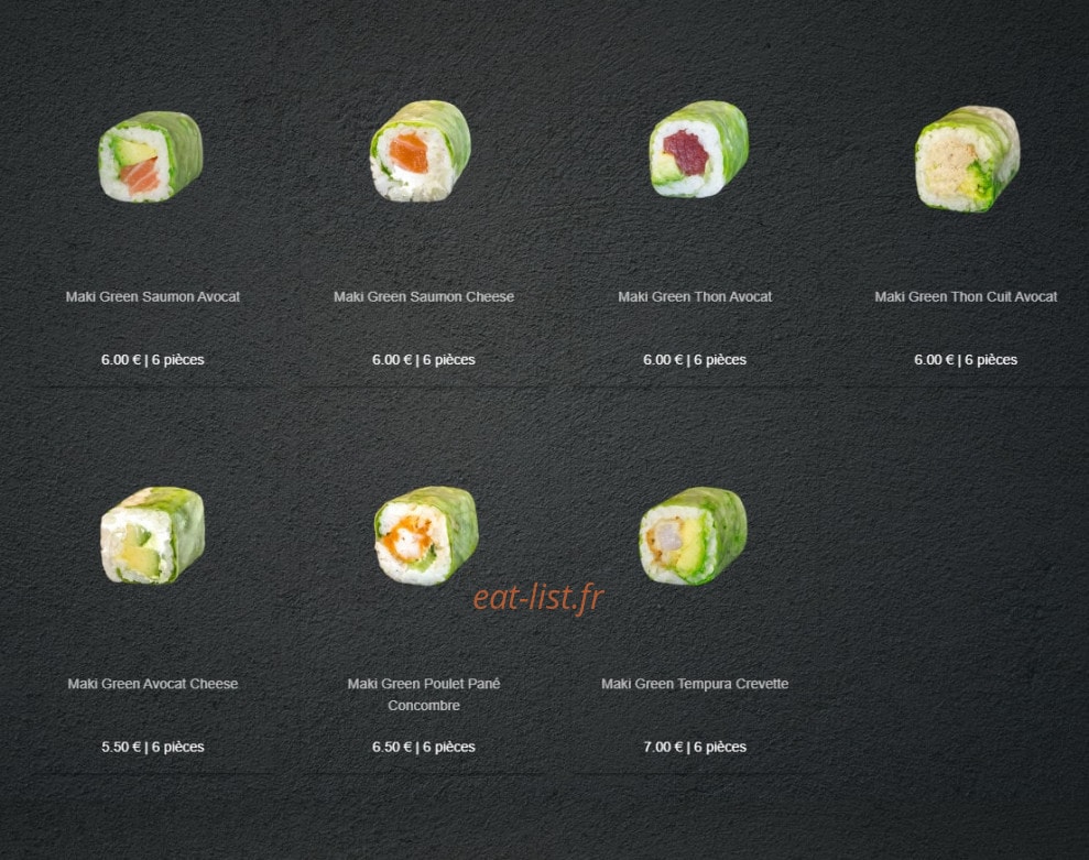 Sushi Forêt — carte page 7