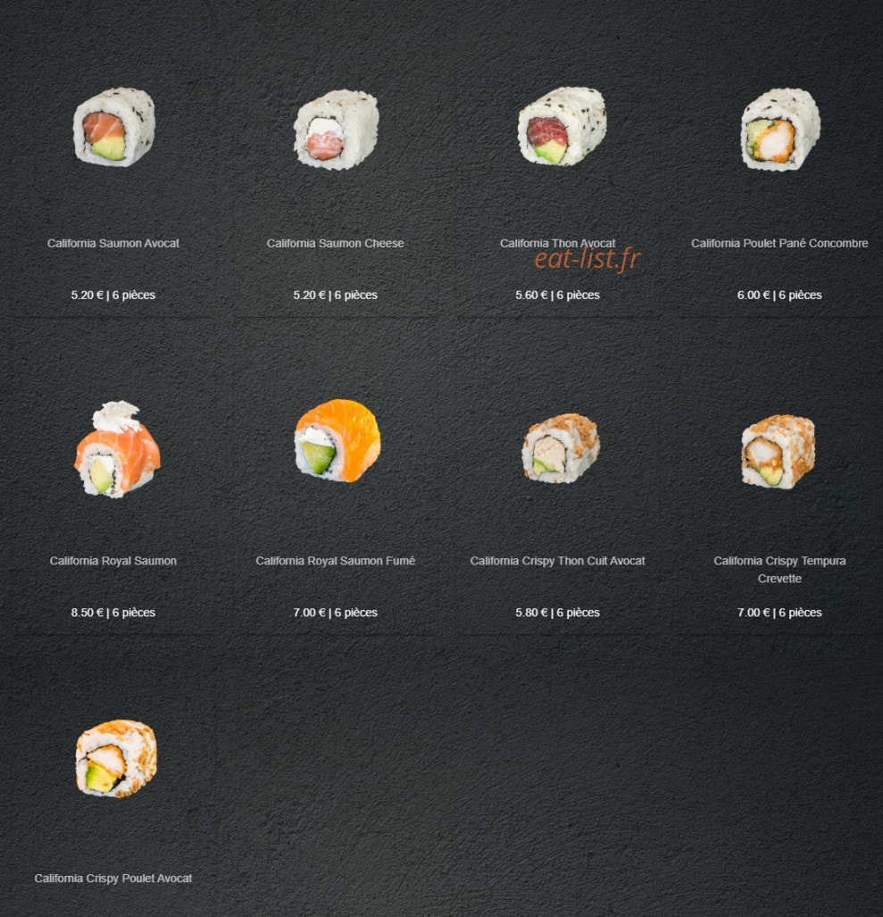 Sushi Forêt — carte page 6