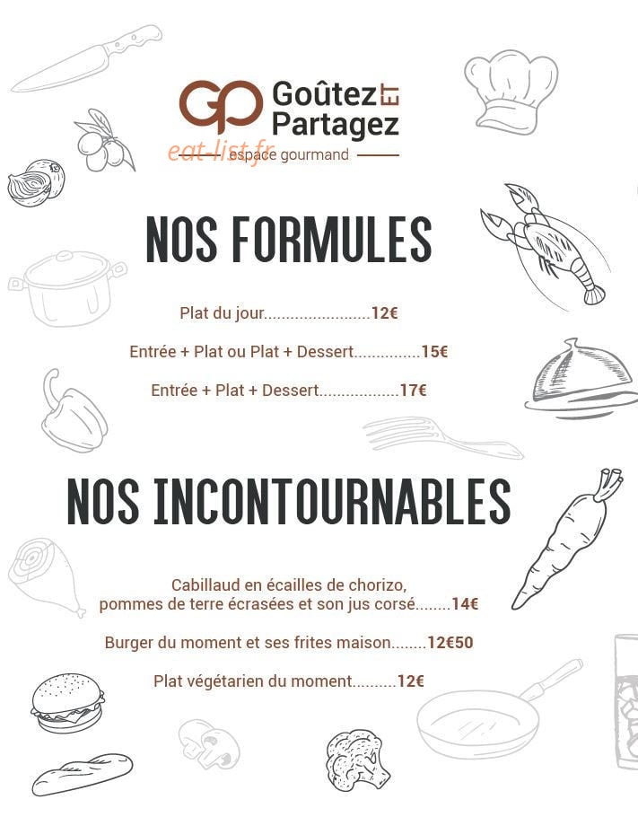 Goutez et Partagez — carte page 1