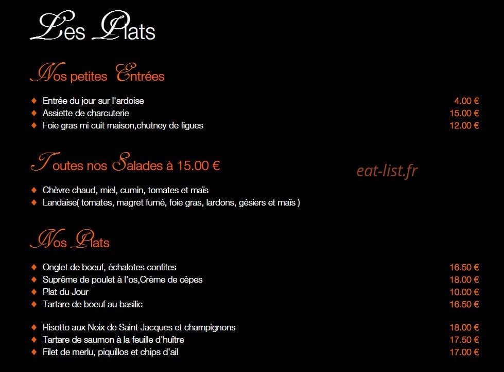 L'Orangerie — carte page 2