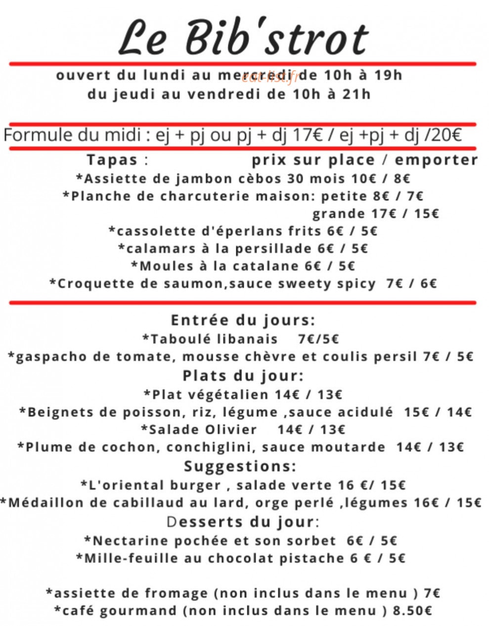 Le Bib'strot — carte page 1