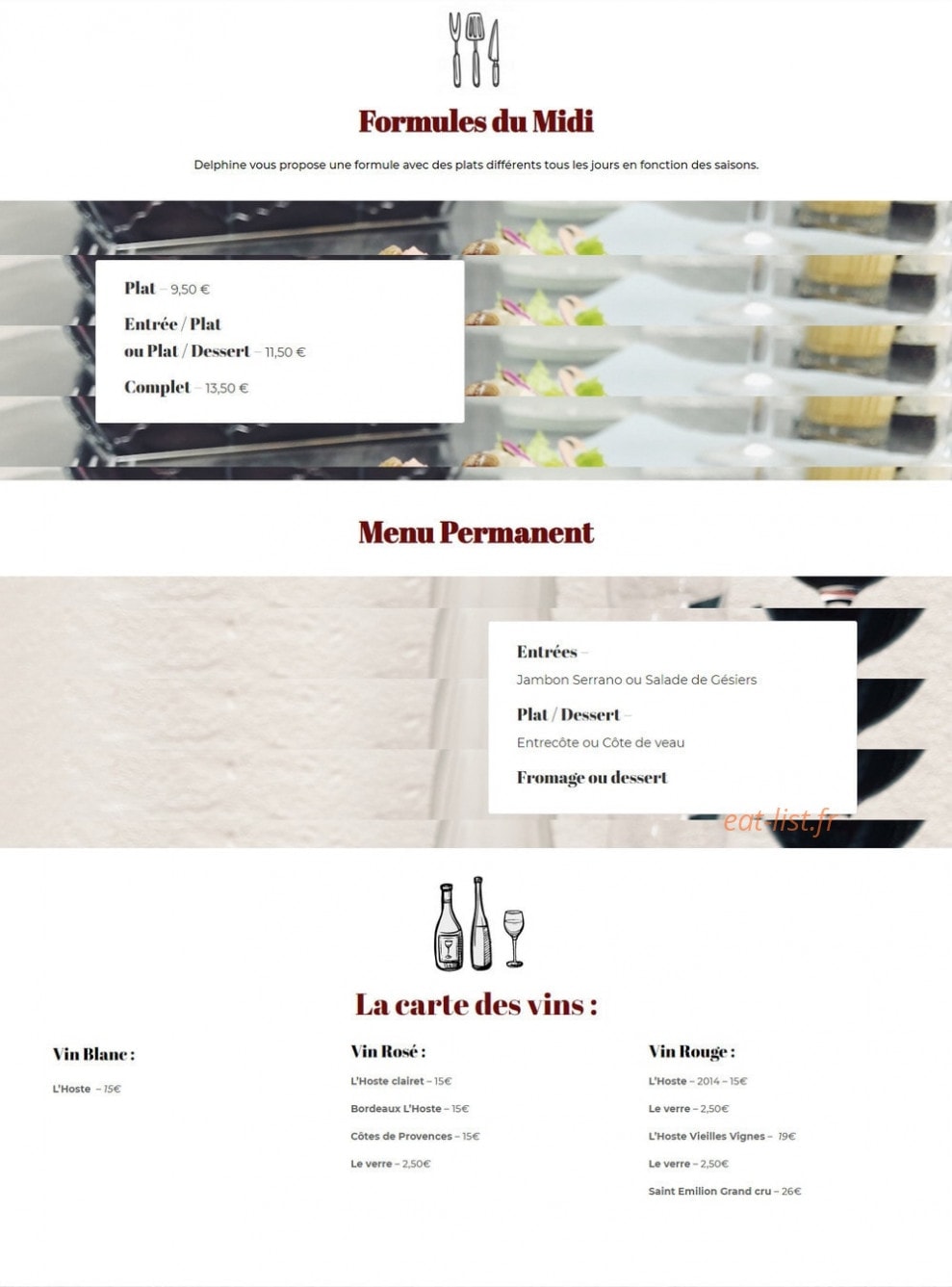 Le Gambetta — carte page 1