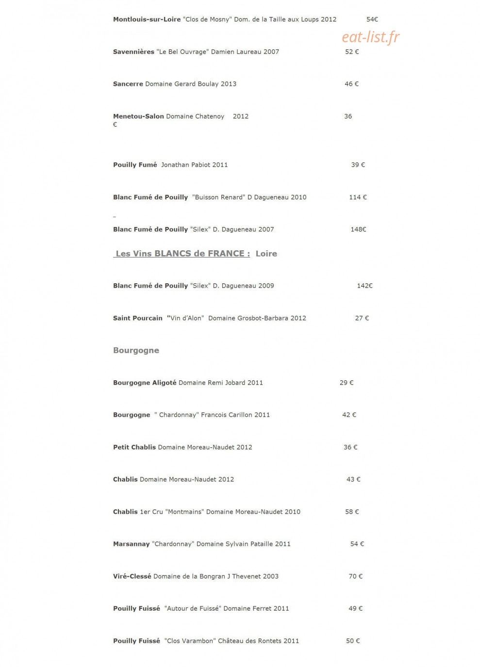 Restaurant La Cape — carte page 8