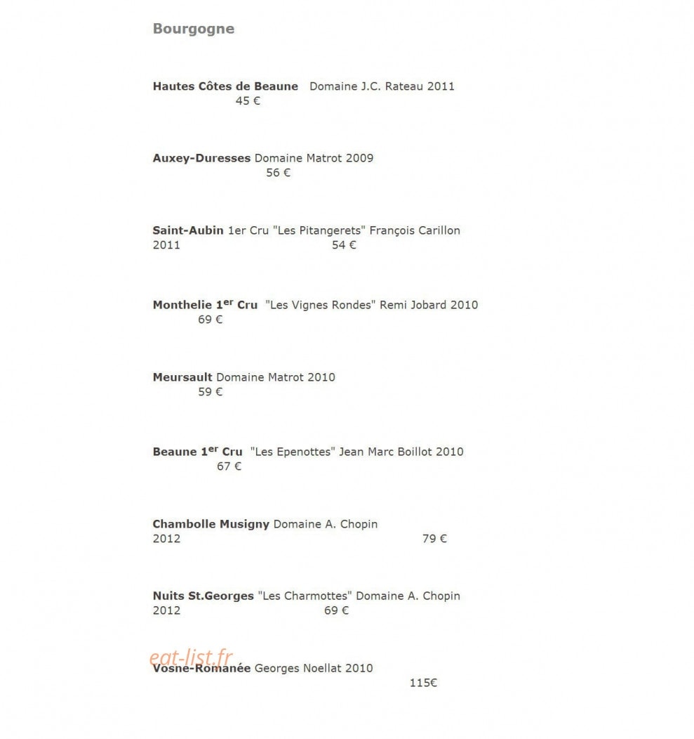 Restaurant La Cape — carte page 16