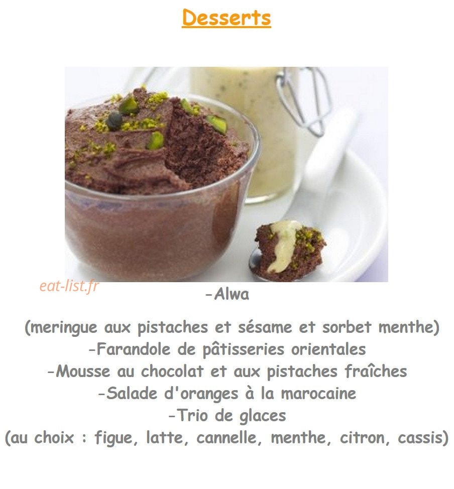 Saveurs Du Maghreb — carte page 3