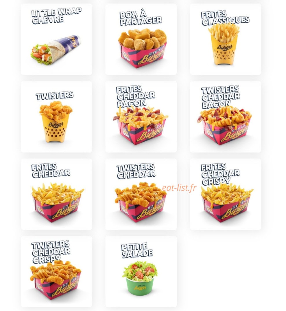 Str'eat Burger — carte page 6