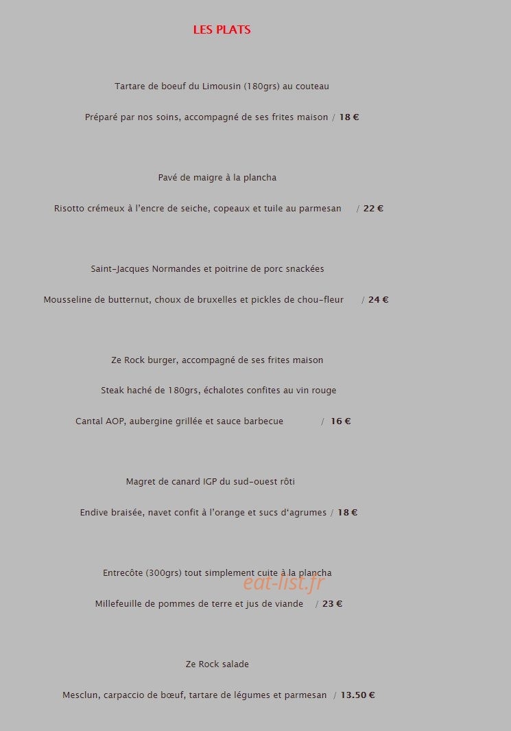 Ze Rock — carte page 2
