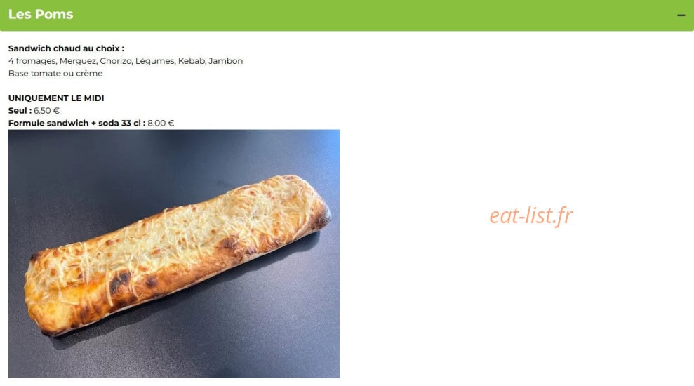 Pizza Poms — carte page 5