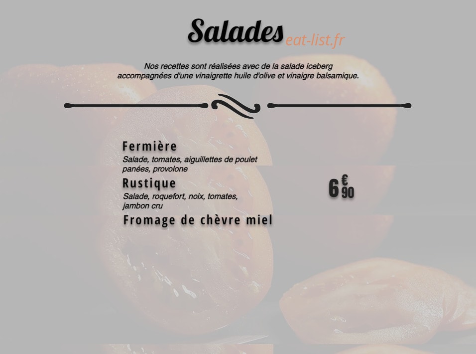 Bella Pizza — carte page 4