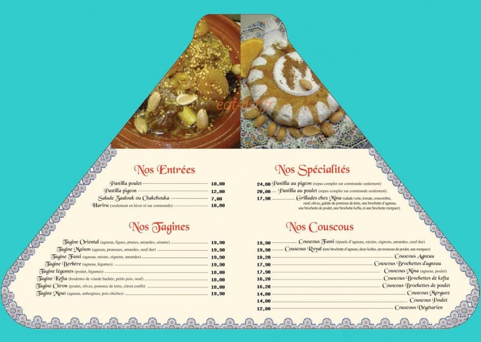 Chez mina — carte page 2