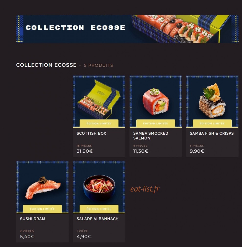 Carte et menu de Côté Sushi à Saint Medard en Jalles — Les collections