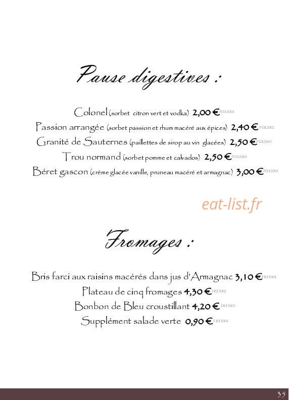 Elyse — carte page 33