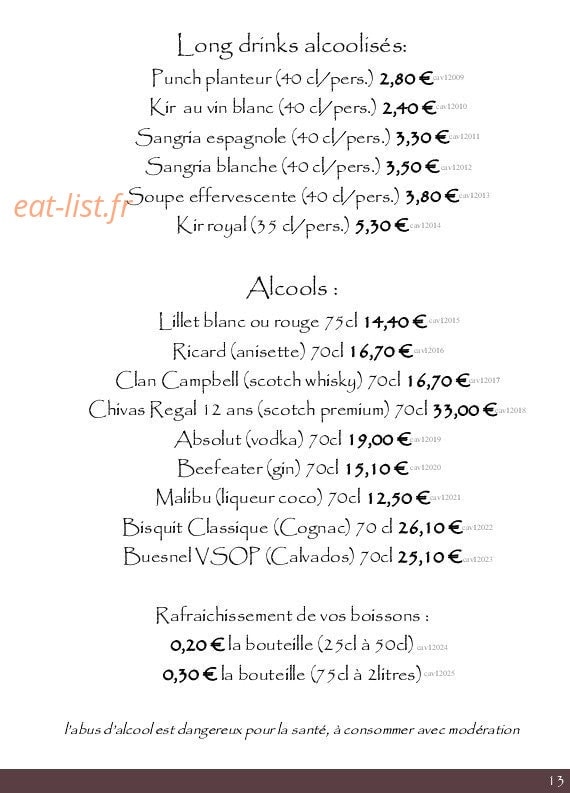 Elyse — carte page 12