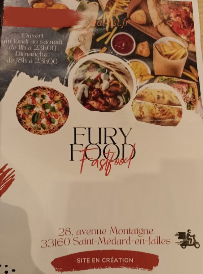 Fury Food — carte page 1