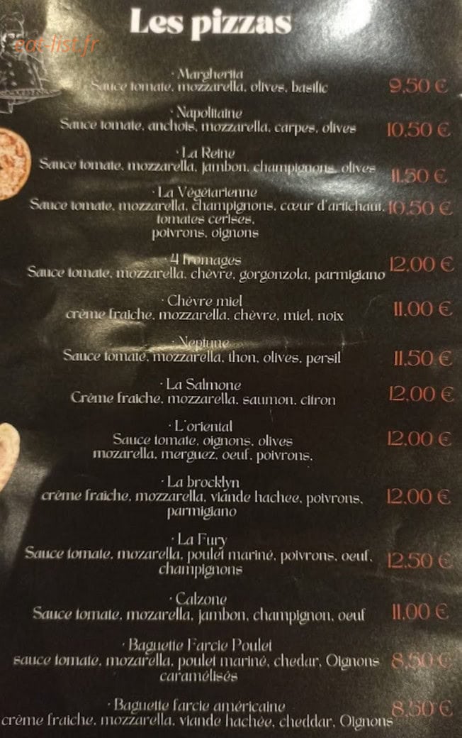 Fury Food — carte page 2