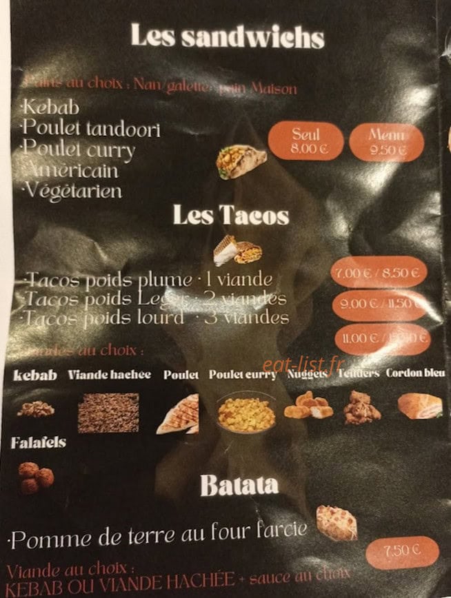 Fury Food — carte page 3