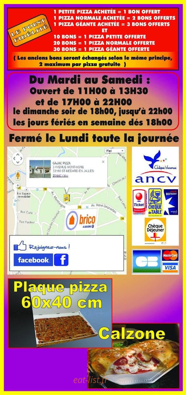 Gajac Pizza — carte page 6