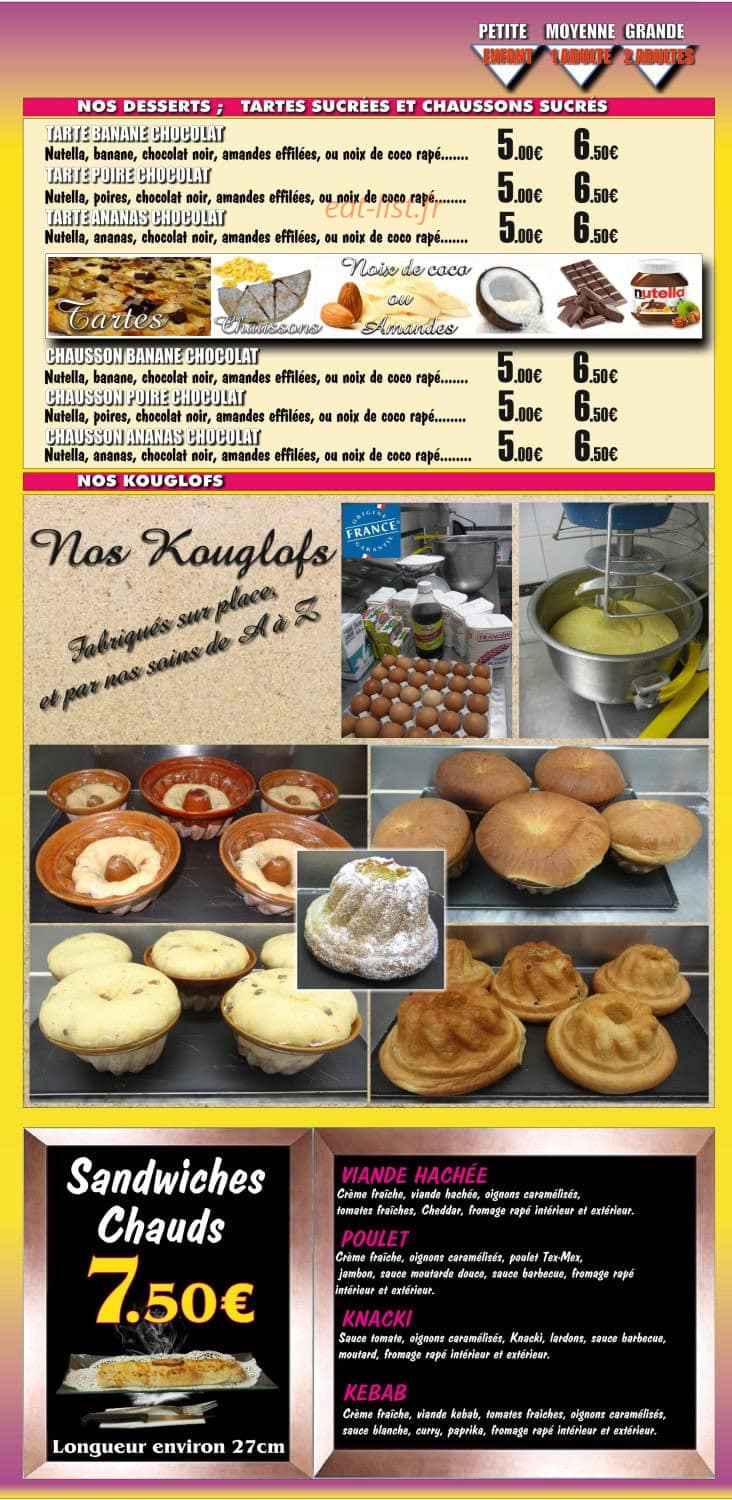 Gajac Pizza — carte page 3