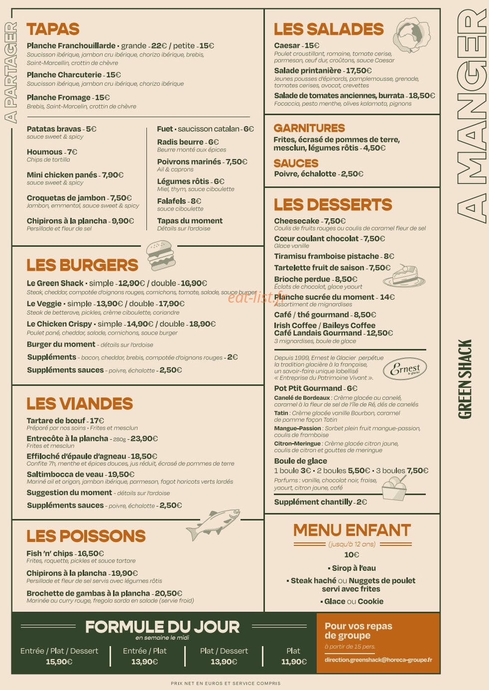 Green Shack — carte page 2