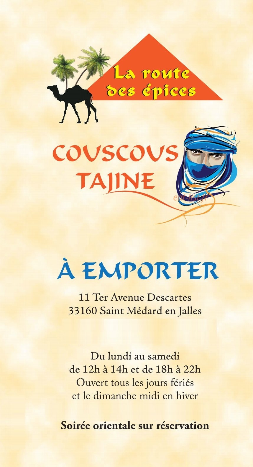 Carte et menu La Route des Epices Saint Medard en Jalles