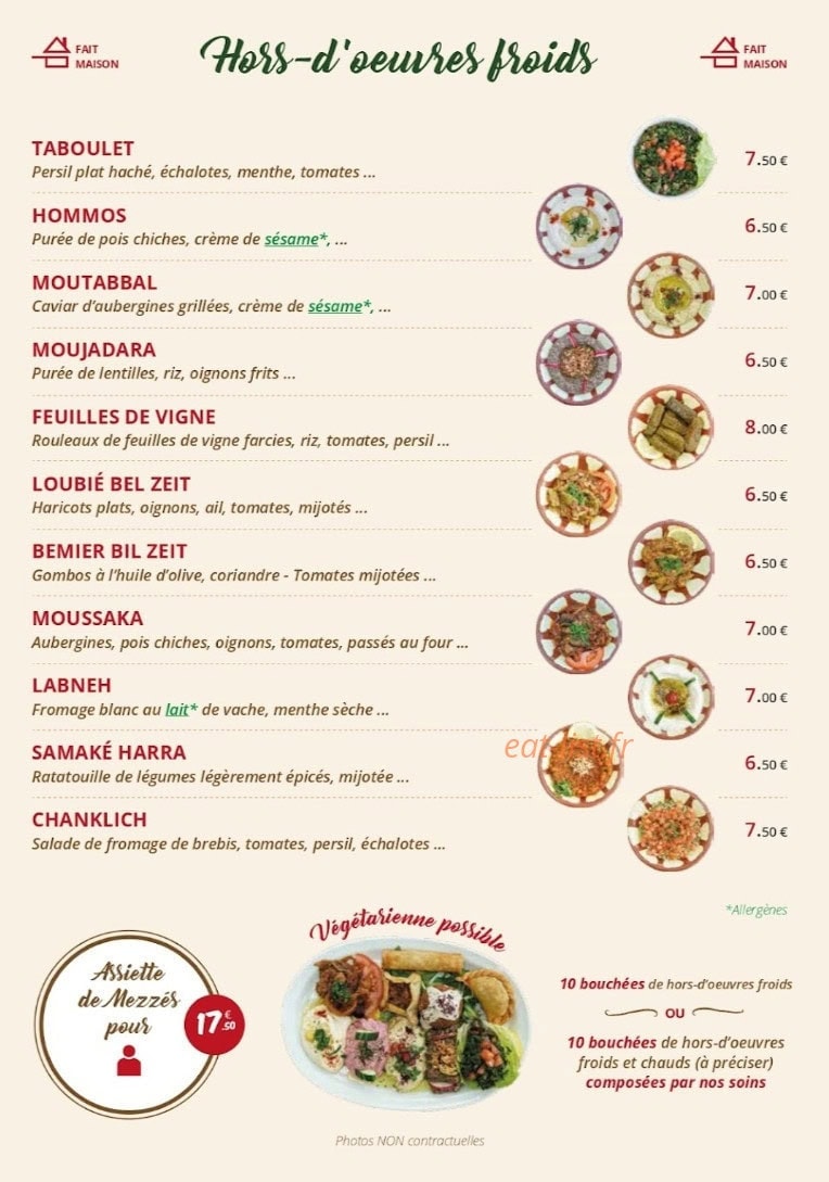Le Bon Libanais 33 — carte page 2