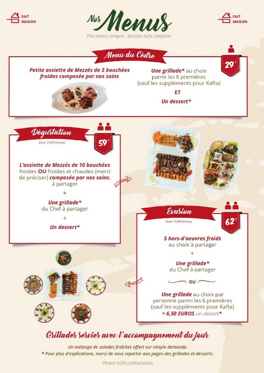 Le Bon Libanais 33 — carte page 3