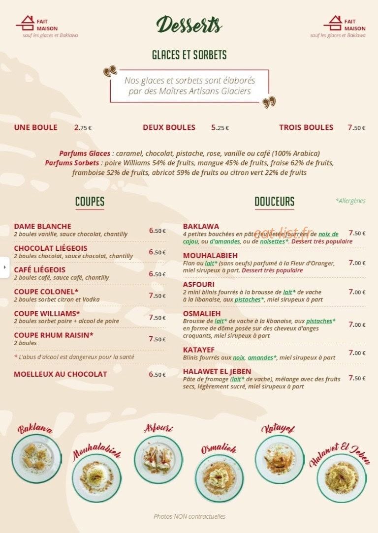 Le Bon Libanais 33 — carte page 4