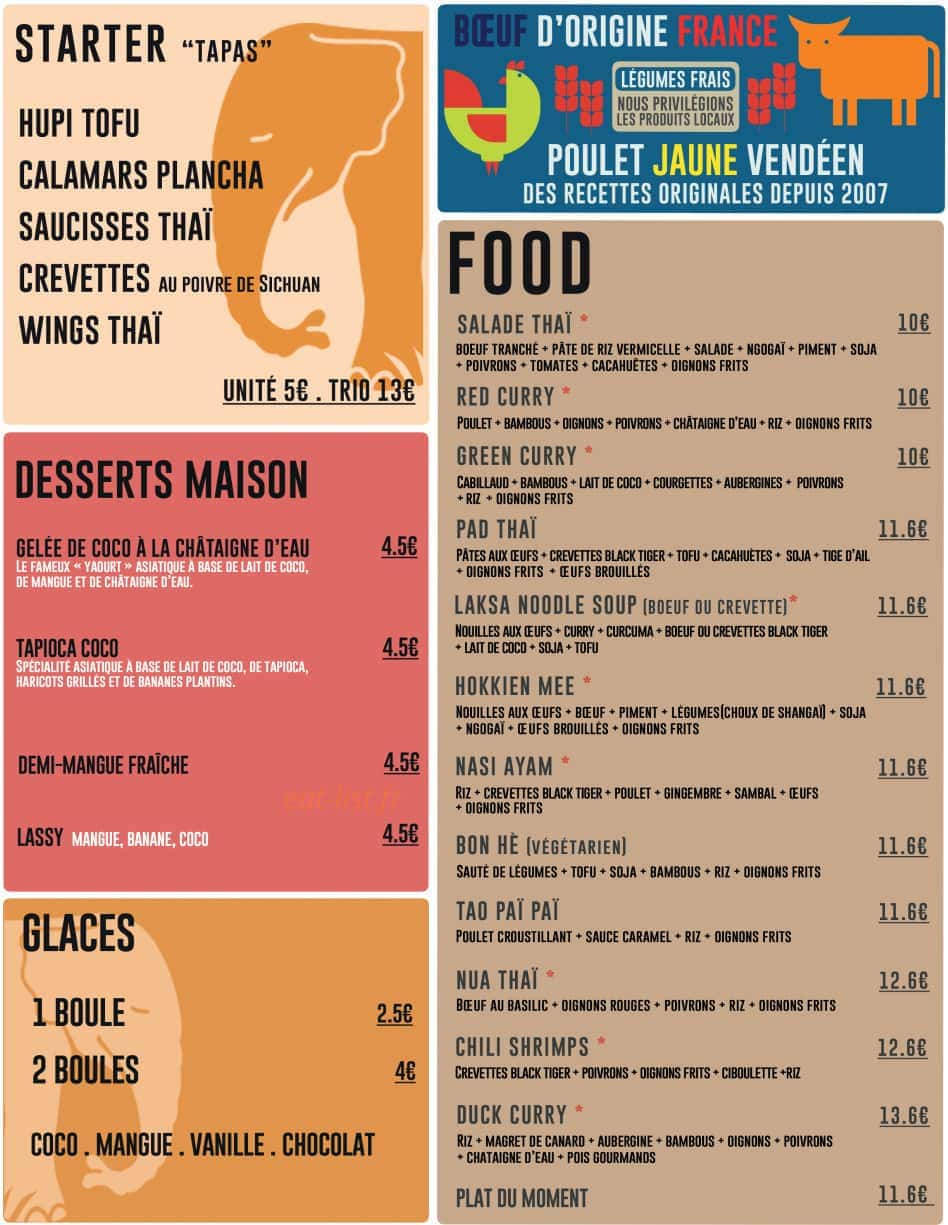 Menu Cantine Saint Medard En Jalles Santosha à Saint Medard En Jalles - menu et photos