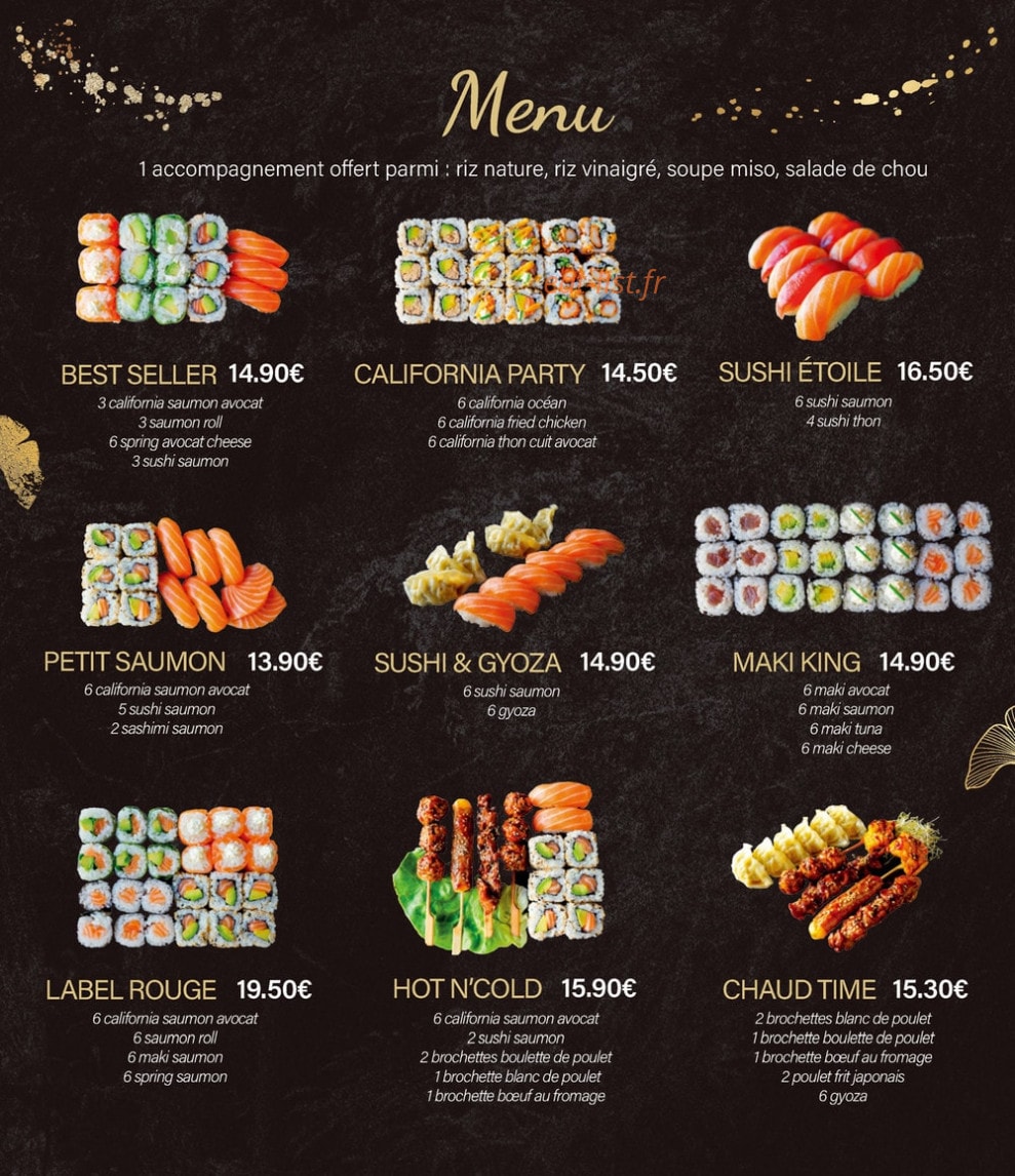 Carte et menu de Sushi Lu à Saint Medard en Jalles — Les menus