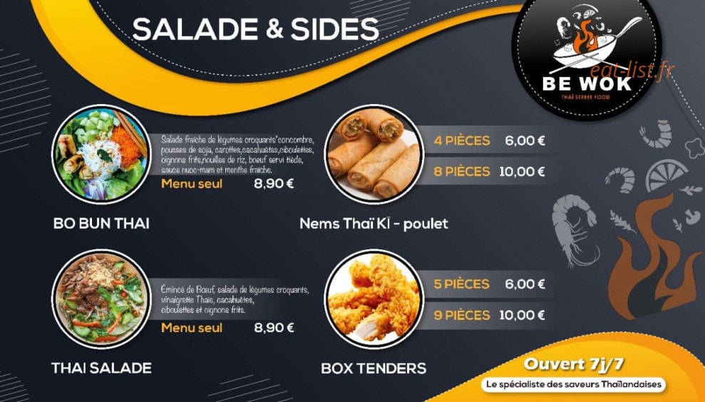 Be wok — carte page 2