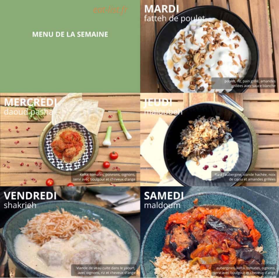 La petite cuisine de Marguerite — carte page 1