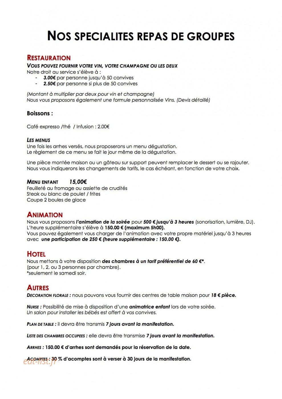 La Table de Cana — carte page 4